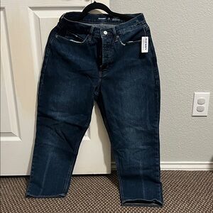 Old Navy Women's Dark Blue High Rise Jeans